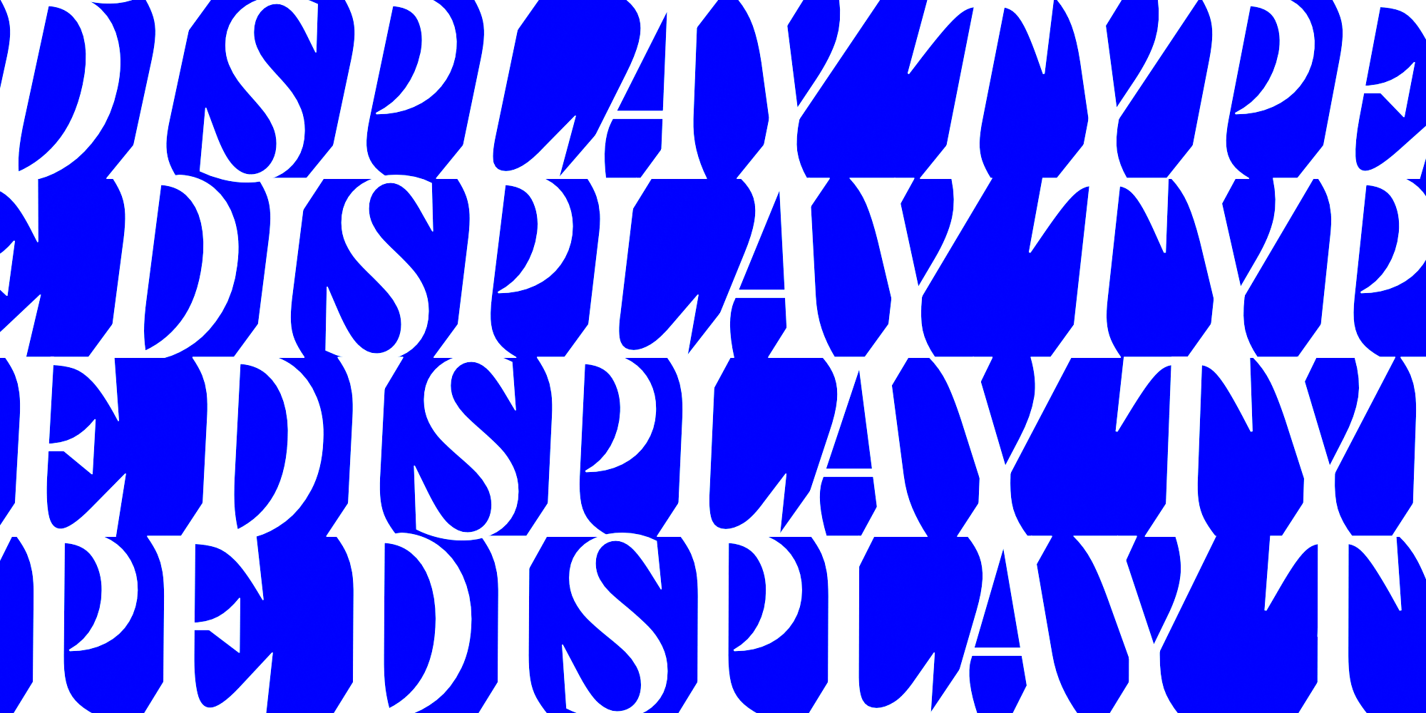 The words "Display Type" are rendered on white letters over a blue background.