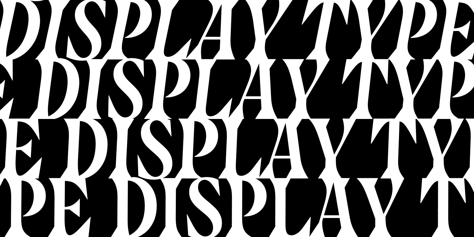 The words "Display Type" are rendered on white letters over a black background.